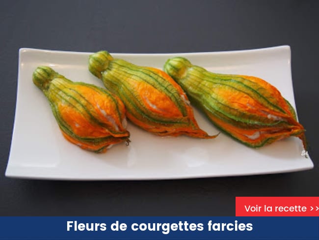 Fleurs de courgettes farcies